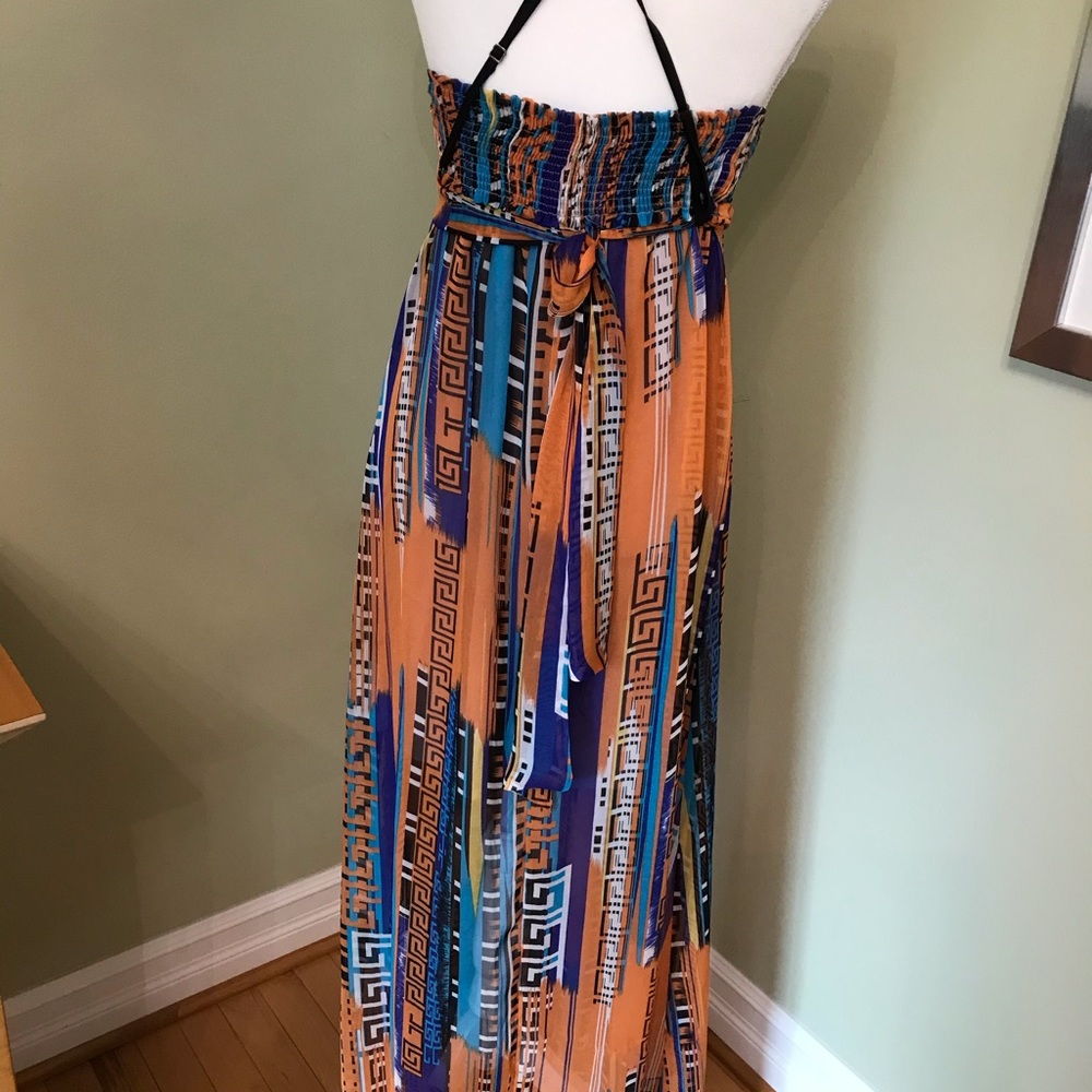 🌺Maxi Lined Opened Back Adorned Dress, Size M - Picture 12 of 14
